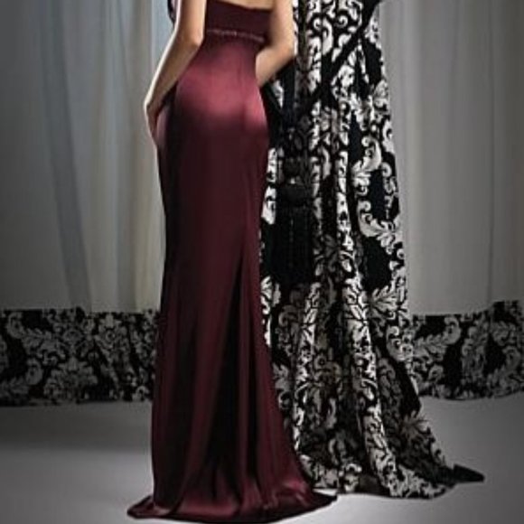 Dessy Collection "Sterling" Strapless Satin Gown NEW- Sz. 8 - Picture 4 of 8